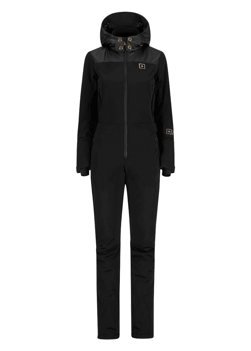 Onemore Tulum 161 - insulated One Piece Ski Suit Black/Black/Champagne