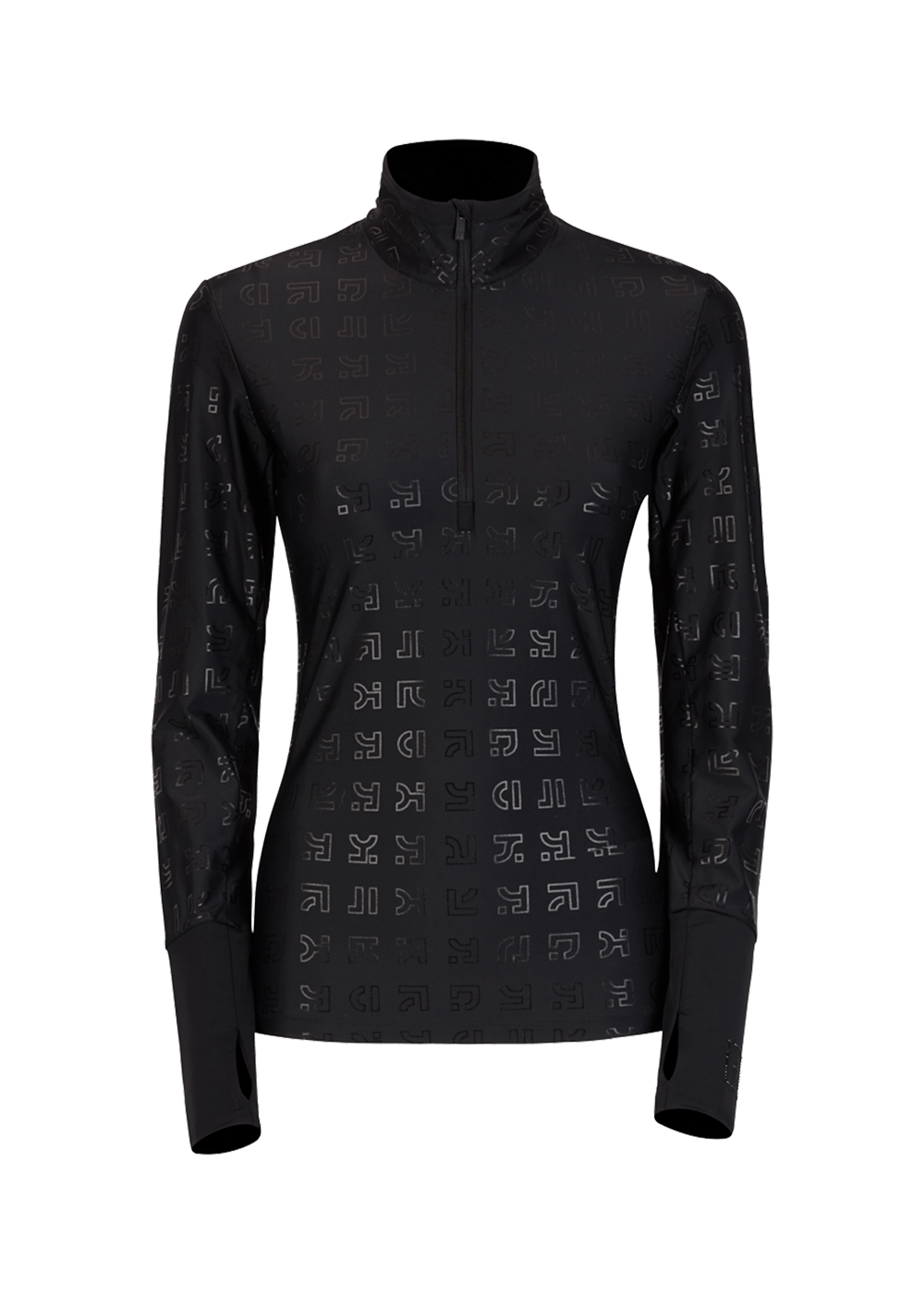 Onemore 631 - Turtleneck With Half Zip Printed