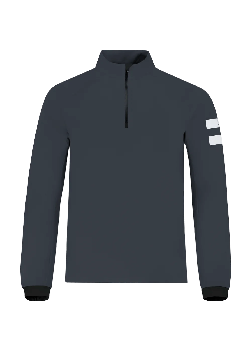 Onemore 631 - Turtleneck With Half Zip Grigio/Black/White