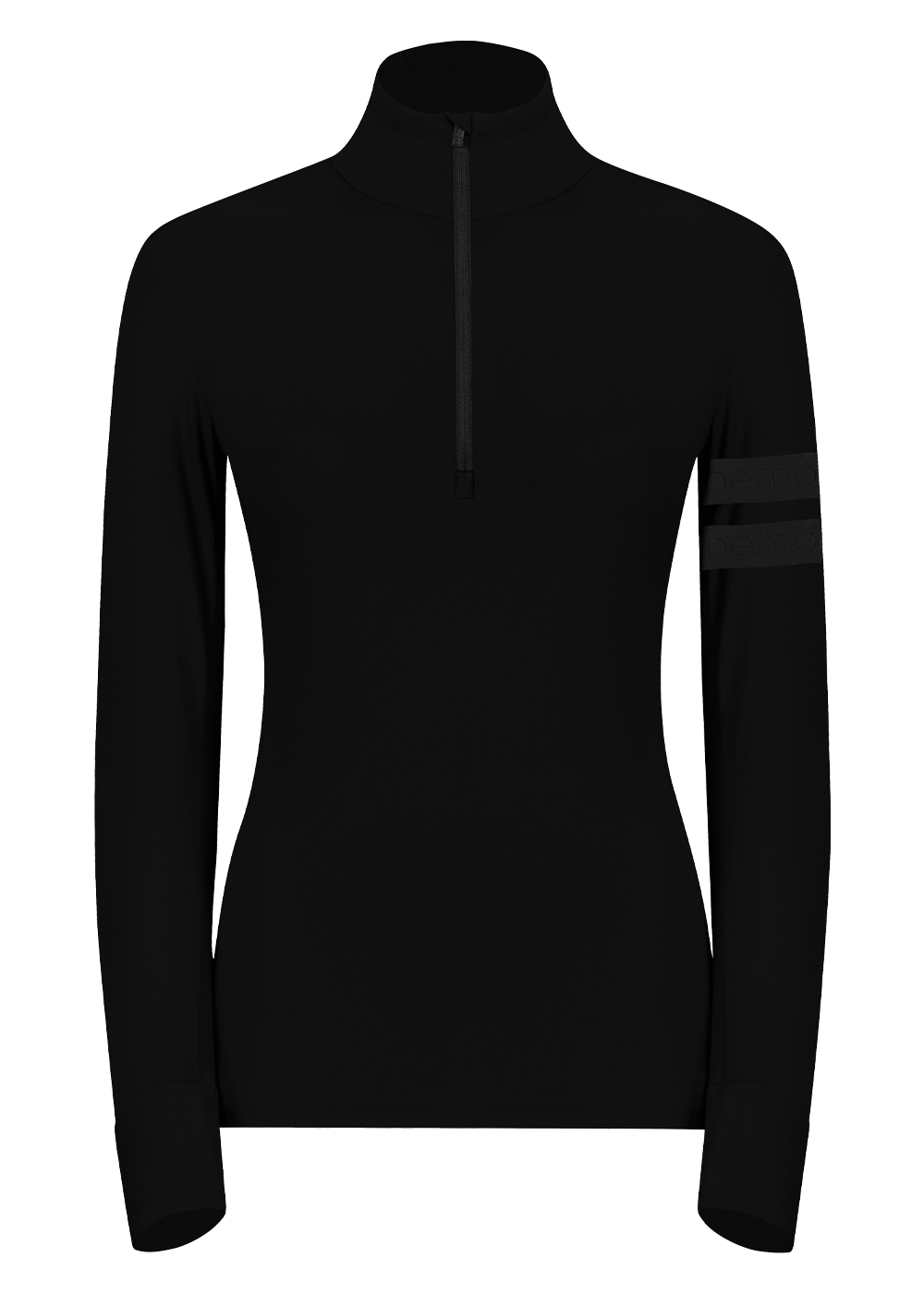 Onemore 631 - Turtleneck With Half Zip Black/Black/Black