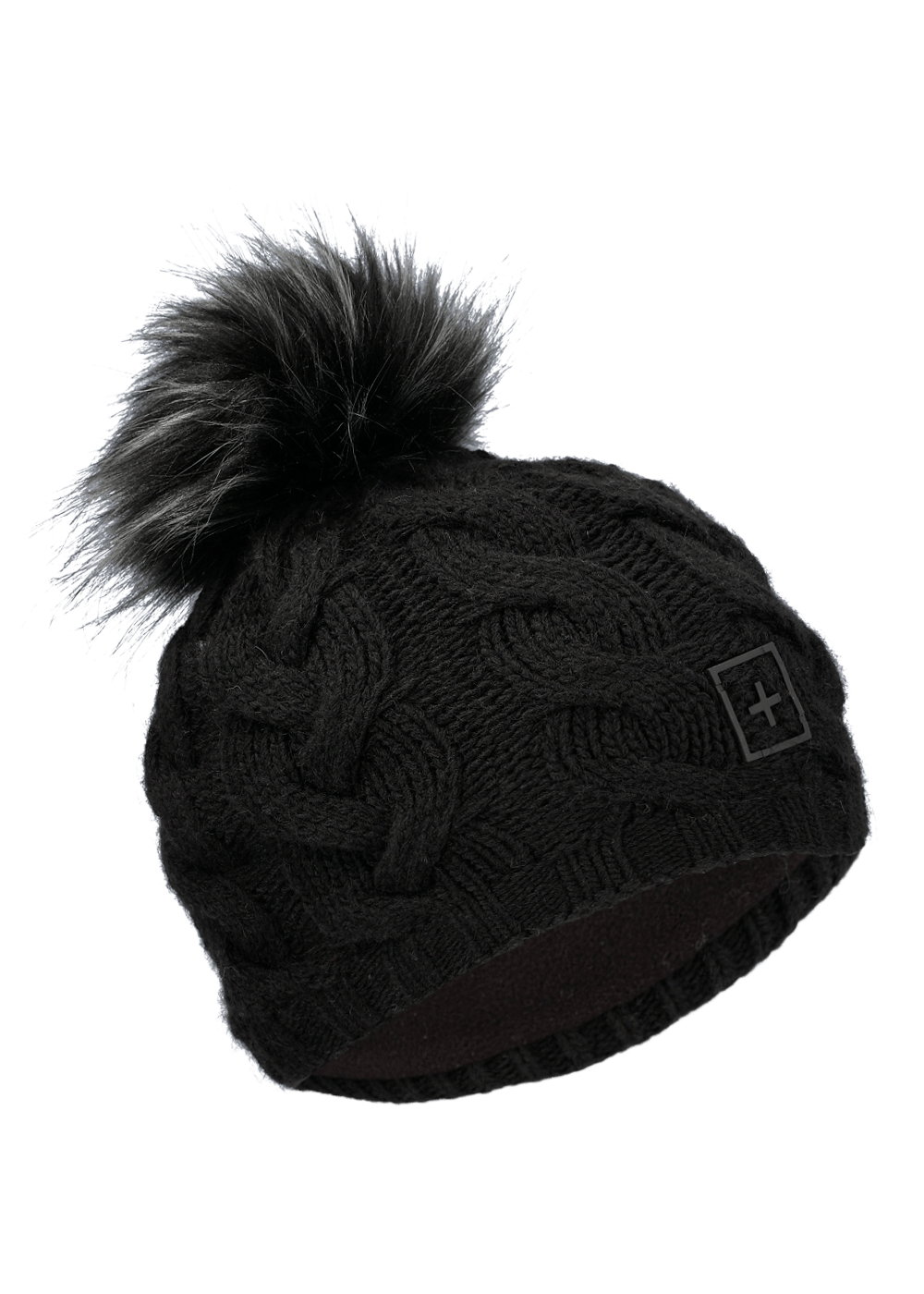 Onemore Bere 501 - Beanie With Eco-Fur Black/Back/Black